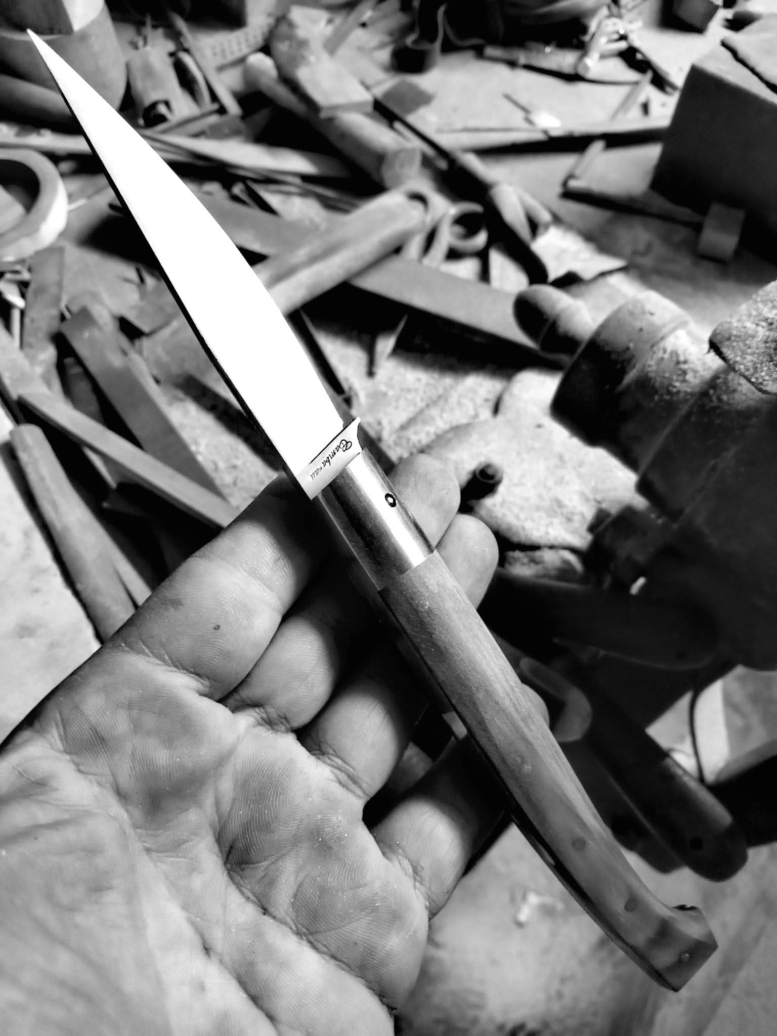 Manico in materiale naturale